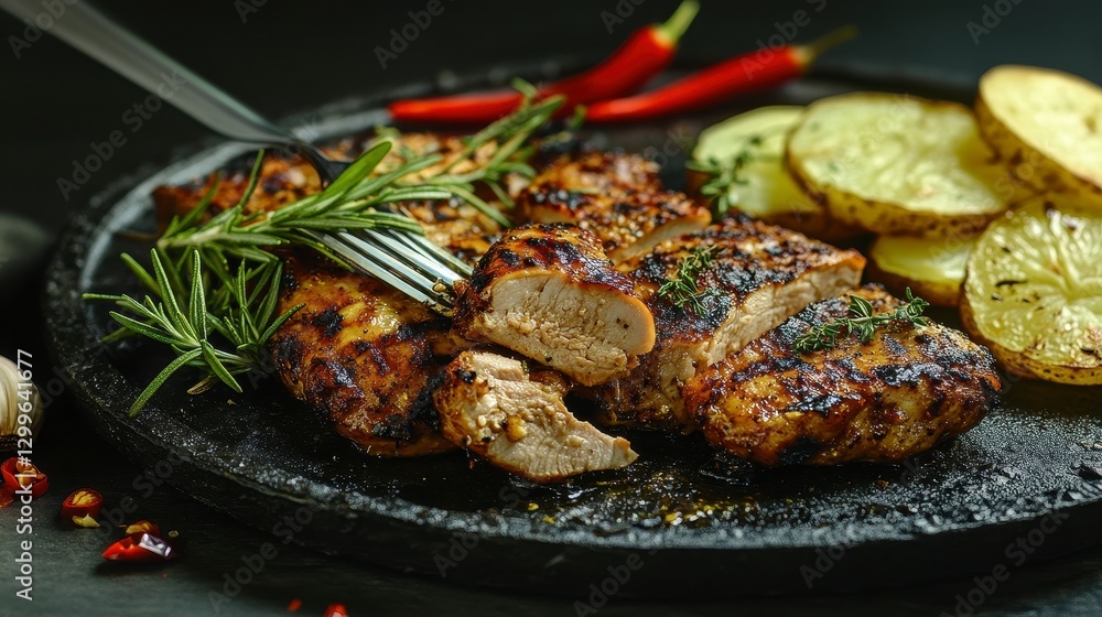 Grilled Chicken with Vegetables Platter Grilled Chicken with Vegetables Platter