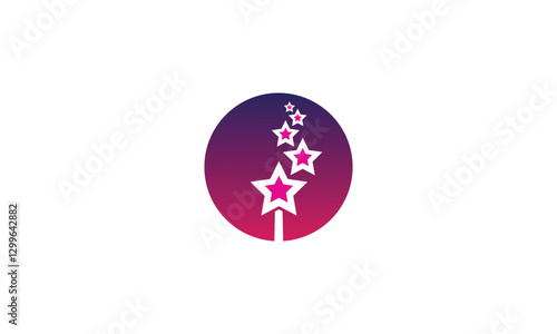 Abstract Magic night logo design
