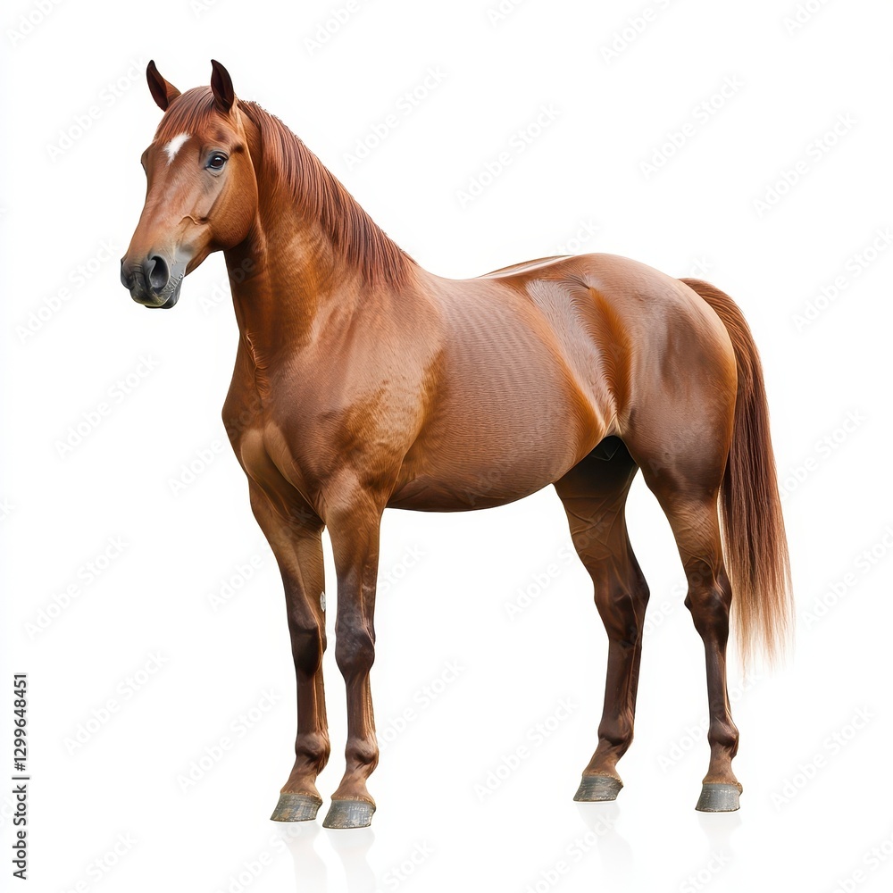 Obraz premium Chestnut Horse Standing Gracefully