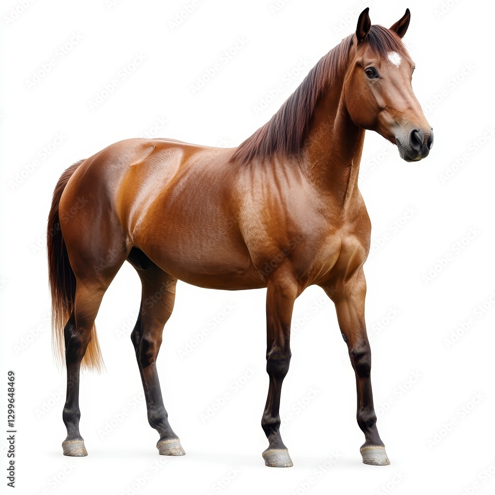 Obraz premium Majestic Brown Horse Standing Proud
