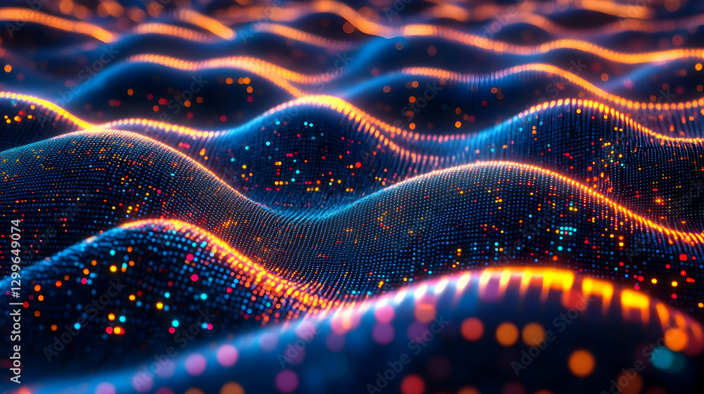 Abstract Glowing Wave Pattern Design Abstract Glowing Wave Pattern Design