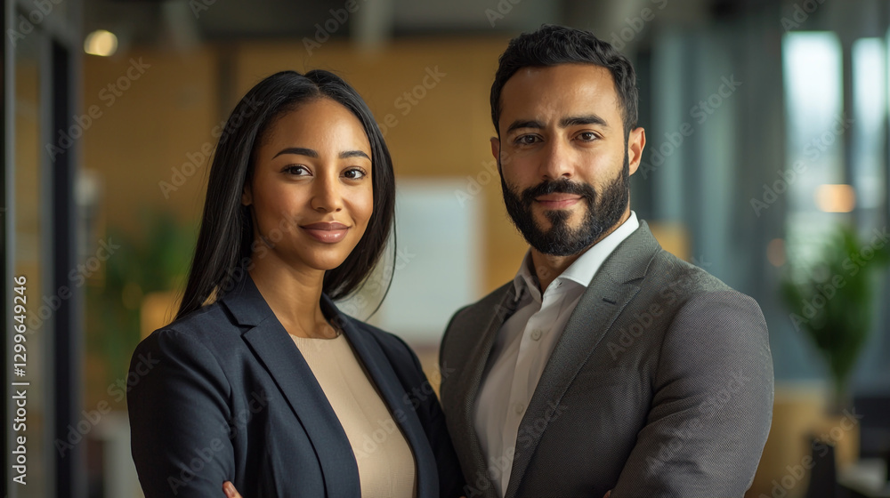 Confident business team portrait diverse colleagues success man work woman style office career modern Confident business team portrait diverse colleagues success man work woman style office career modern
