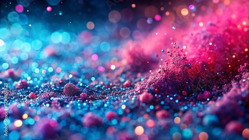 Wallpaper Mural Pink & Blue Dust Particles Macro Photography: HD Background Texture Torontodigital.ca