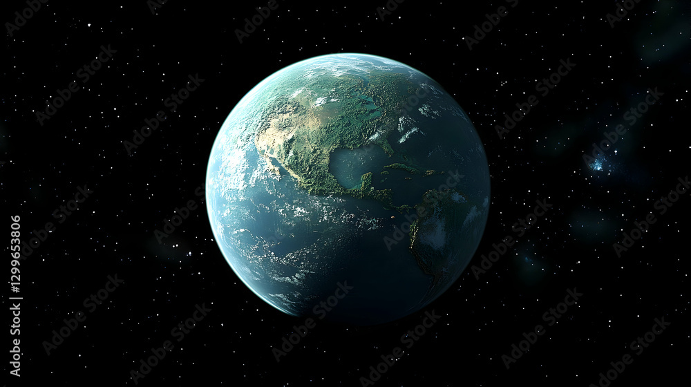 Fototapeta premium Earth from Space, Night View