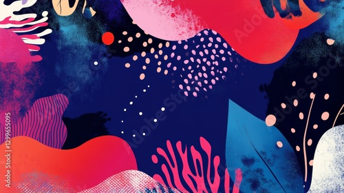 Bright art templates. For poster, greeting and business card, invitation, flyer, banner, brochure, email header, post in social networks, advertising, events and page cover.