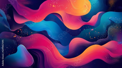 Bright art templates. For poster, greeting and business card, invitation, flyer, banner, brochure, email header, post in social networks, advertising, events and page cover.