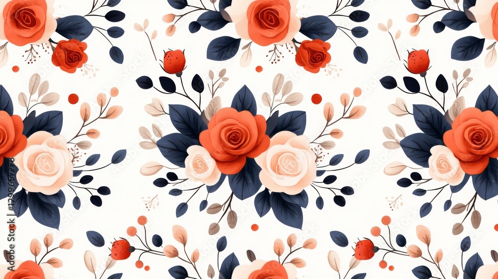 Beautiful floral pattern design home decor digital art contemporary aesthetic Beautiful floral pattern design home decor digital art contemporary aesthetic