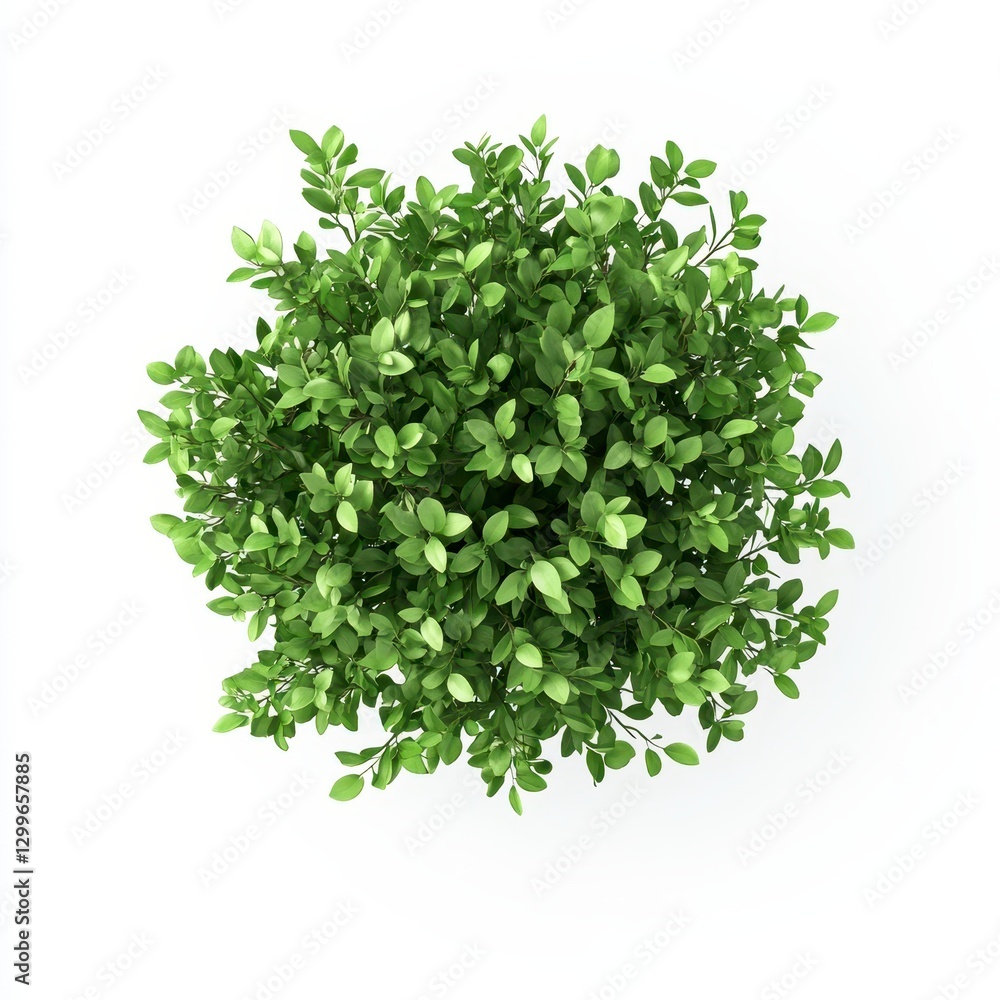 Obraz premium Lush Green Foliage Plant Top View