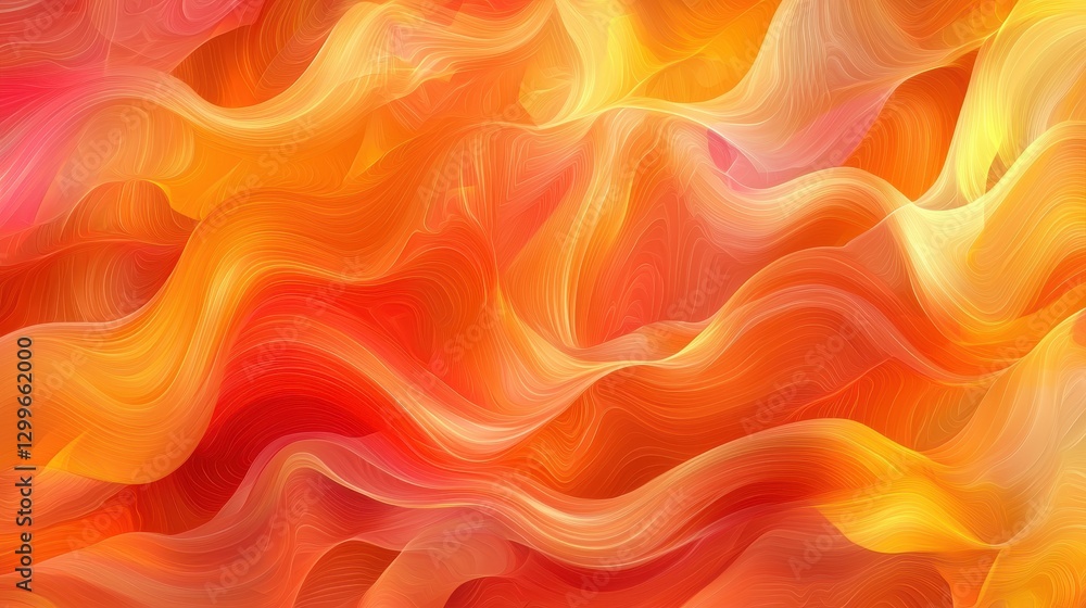 Fototapeta premium Energetic Abstract Background with Fiery Waves and Inspired Colors