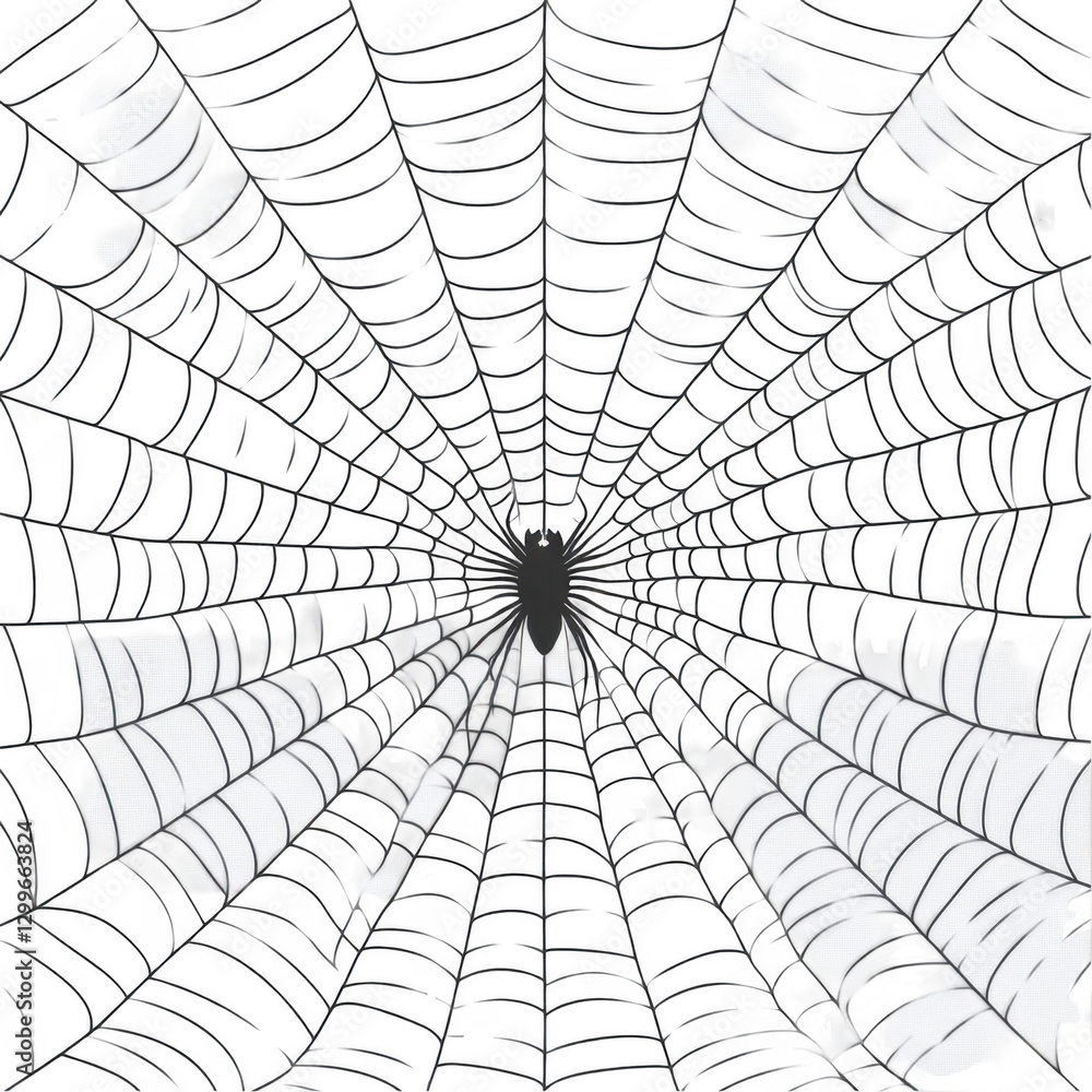 Obraz premium Spider Web with Intricate Patterns and a Dark Background