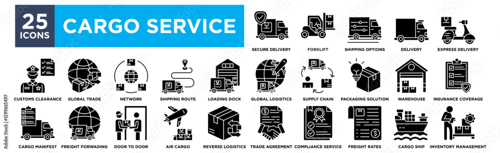 Cargo service icon set collection. Containing cargo ship,delivery,express delivery,warehouse,customs clearance icon. Simple flat vector illustration. Cargo service icon set collection. Containing cargo ship,delivery,express delivery,warehouse,customs clearance icon. Simple flat vector illustration.