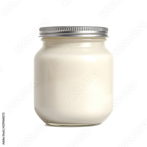Translucent Glass Jar, Clay Texture, Frosty White & Lavender