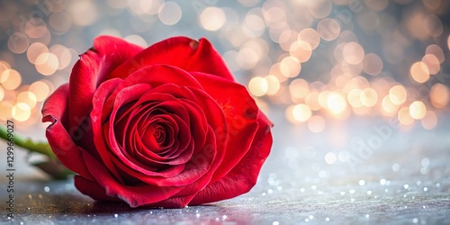 Romantic Red Rose Valentine's Day Web Banner Background - Candid Photography