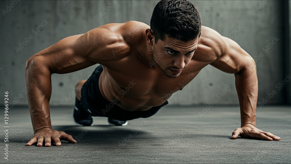 Intense push-up strength and focus