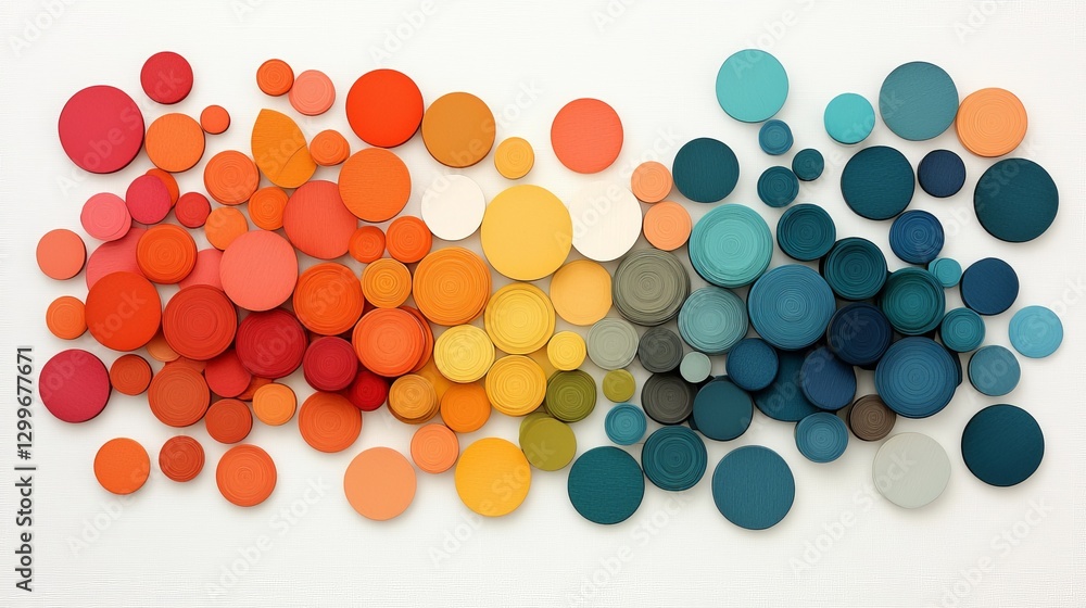Artistic color palette display gallery space visual art creative environment close-up view Artistic color palette display gallery space visual art creative environment close-up view