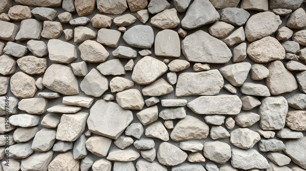A rock wall texture with various sizes cemented into a wall feature A rock wall texture with various sizes cemented into a wall feature