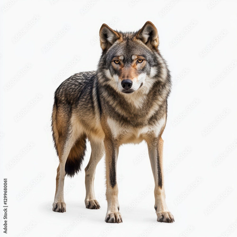 Obraz premium Majestic Wolf Staring Intently
