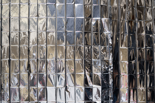 Photos textura de manta de mylar recién desdoblada con rectángulos marcados