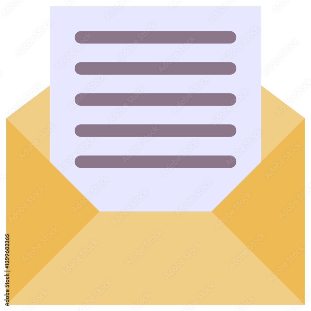 Mail Icon, Envelope Icon Vector, Flat Style Isolated Vector Icon. Mail Icon, Envelope Icon Vector, Flat Style Isolated Vector Icon.