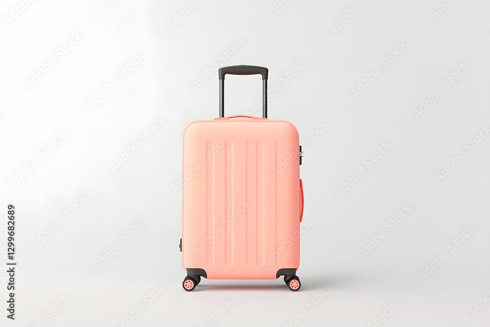 Realistic Suitcase AI Art Isolated On Clean Background Realistic Suitcase AI Art Isolated On Clean Background