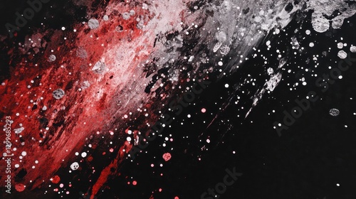 Wallpaper Mural Red   Silver Ink Splatter Abstract Background Texture Torontodigital.ca