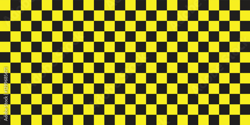 black and yellow checkered pattern, checkerboard seamless pattern