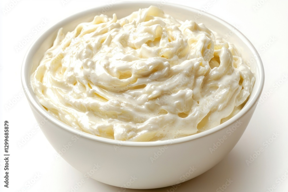Creamy Pasta Salad Bowl a Tasty Delight Simple Dish Isolated on Pure White Seamless Background Close Up Creamy Pasta Salad Bowl a Tasty Delight Simple Dish Isolated on Pure White Seamless Background Close Up