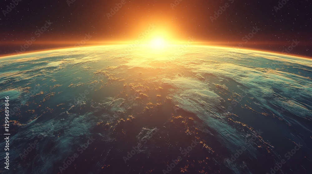 Sunrise Earth Space Background Planet Sunrise Earth Space Background Planet