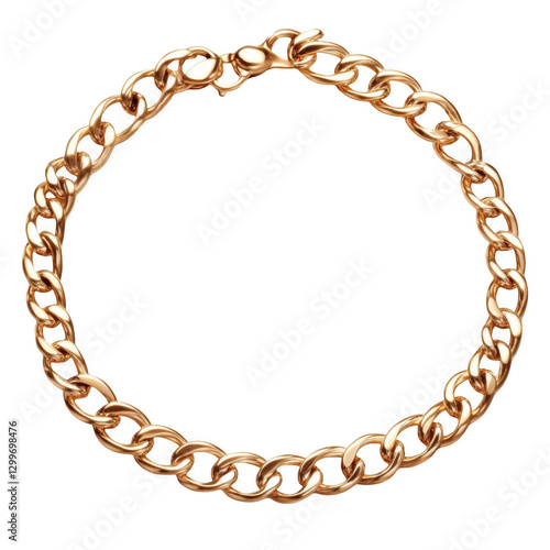 Wallpaper Mural Elegant Gold Chain Necklace with Polished Links and Clasp Torontodigital.ca