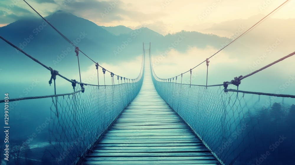 Fototapeta premium Scenic Jumping from Bridges in Early Morning Light