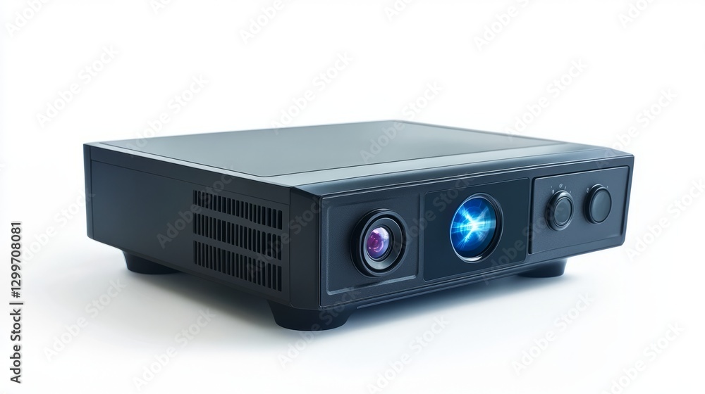 Meeting Projector Isolated View with Isolated with White Meeting Projector Isolated View with Isolated with White