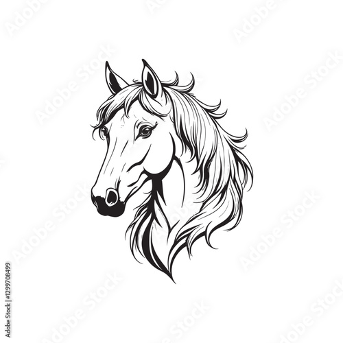 Horse Head Hand-drawn Sketch