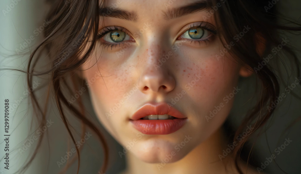 A woman with beautiful skin for the camera. Skin Care A woman with beautiful skin for the camera. Skin Care