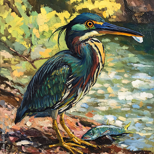 heron on the branch