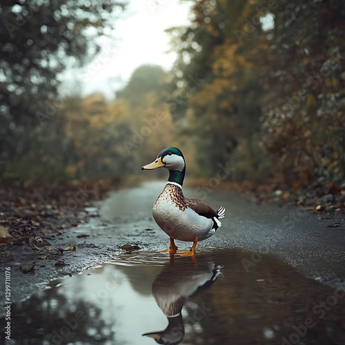 duck in the water