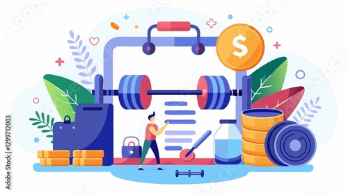 A budget-friendly fitness gym concept offering affordable memberships, basic equipment, and a no-frills approach, targeting budget-conscious individuals seeking a functional and effective workout env