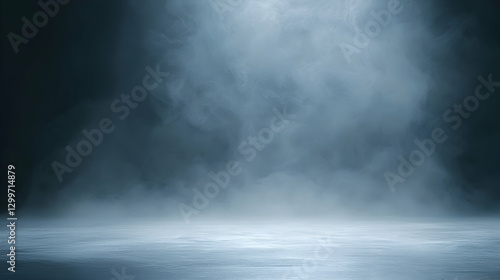 Blue Foggy Dramatic Studio Background