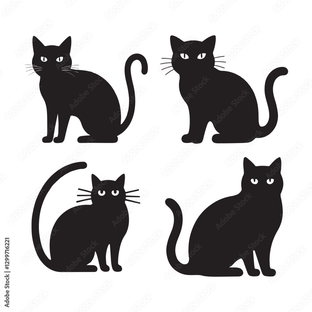 set of black cats set of black cats