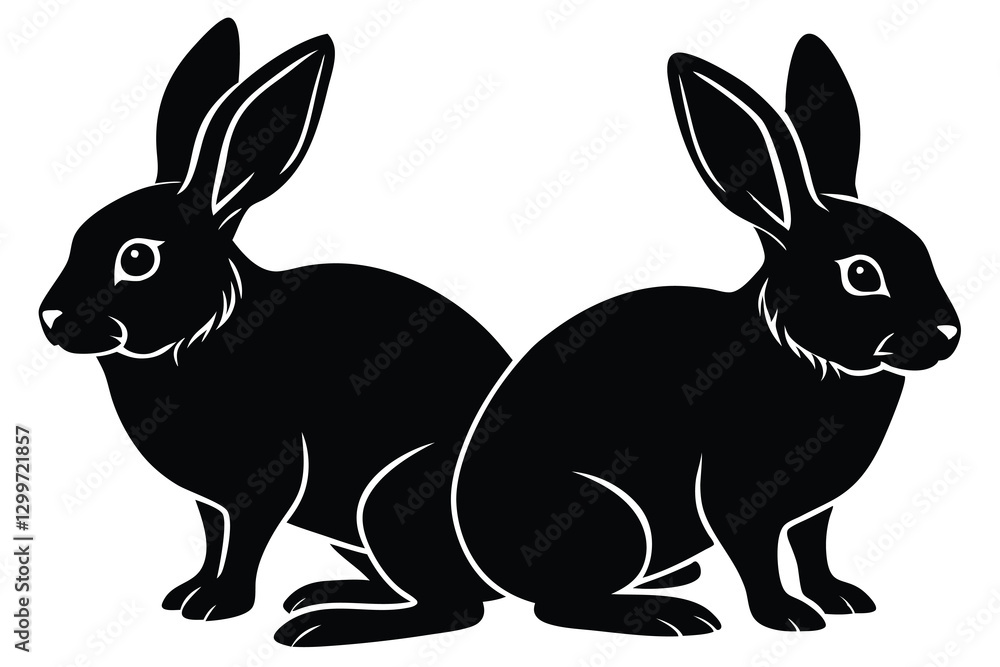 Obraz premium bunny silhouette sets