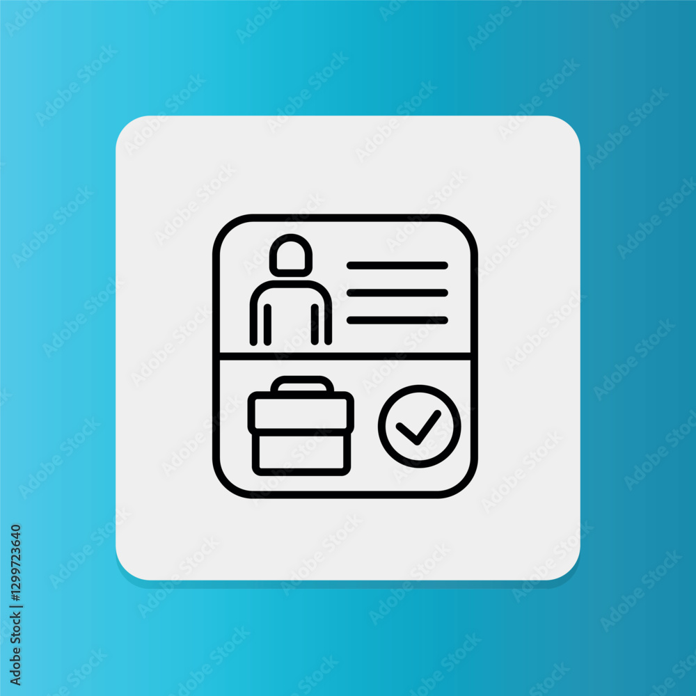 Work Permit icon. Editable stroke. Vector illustration
Work Permit icon. Editable stroke. Vector illustration