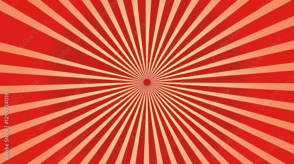 Fototapeta premium Red And Orange Radial Line Pattern Abstract Background