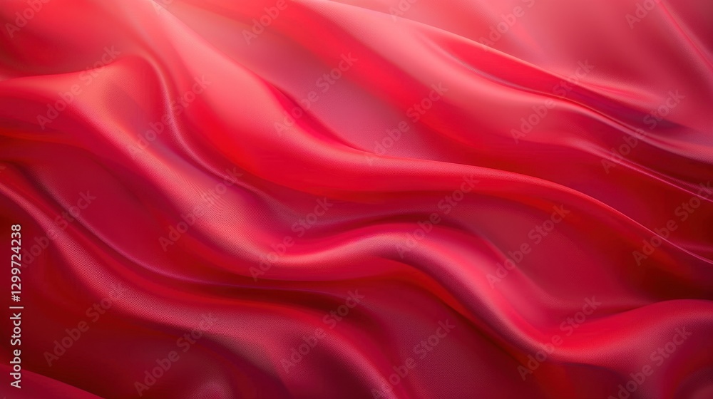 Fototapeta premium Red Fabric Drape Texture Background