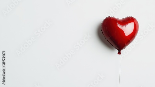 Wallpaper Mural Red Heart Shaped Balloon on White Background Torontodigital.ca