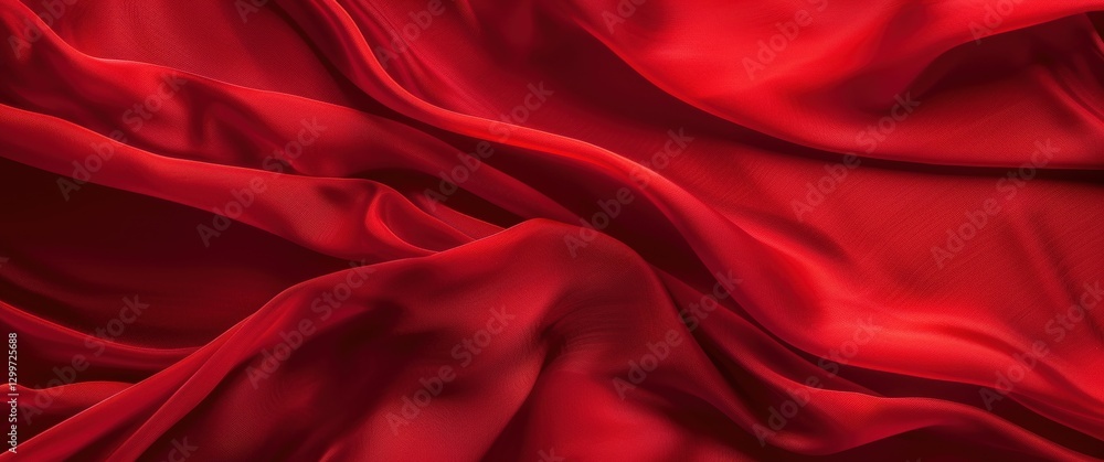 Red Velvet Fabric Draped Texture Background Red Velvet Fabric Draped Texture Background