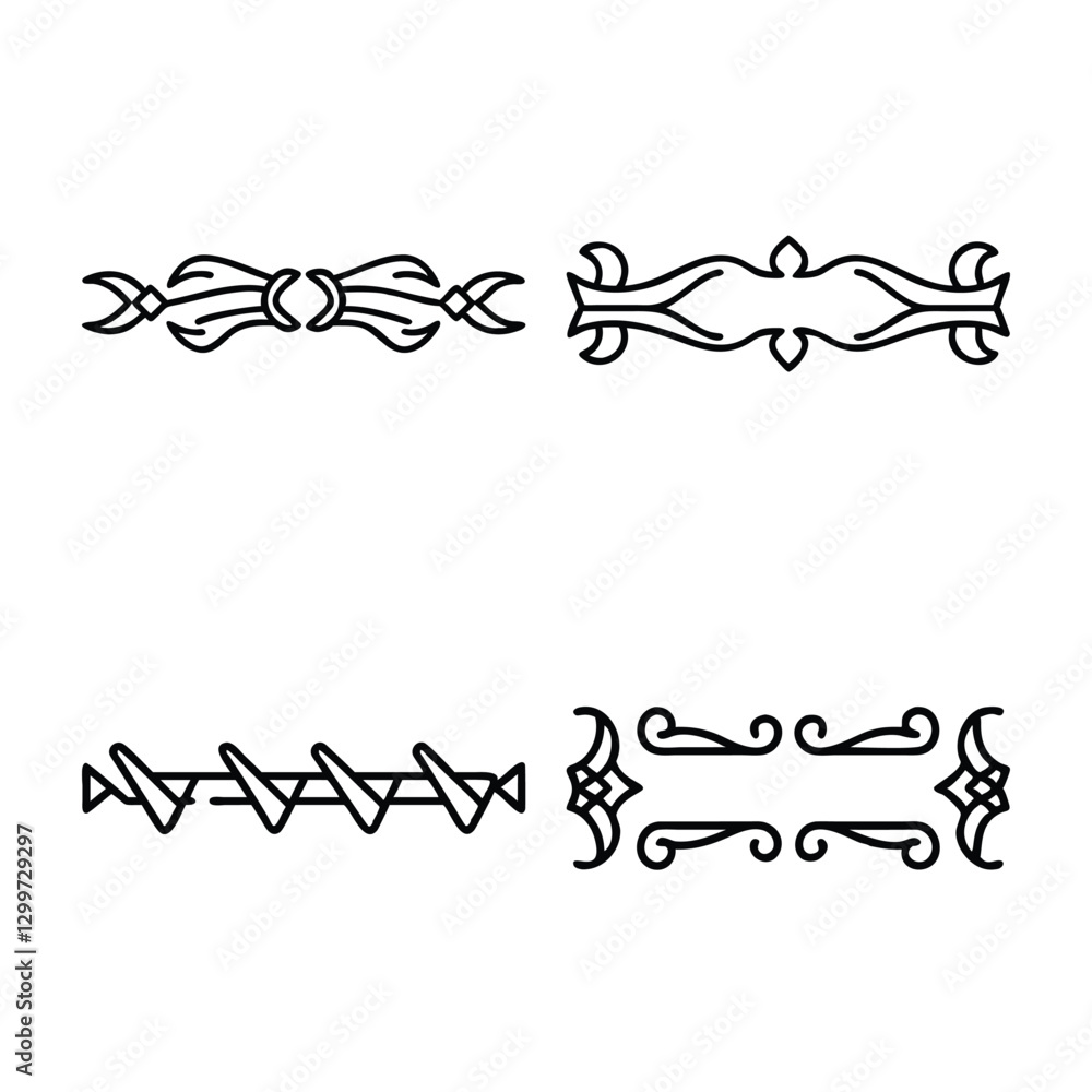 set of decorative elements set of decorative elements