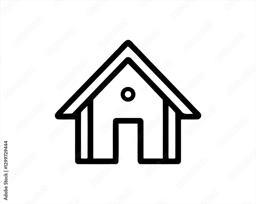 House icon logo design outline vector template. House icon logo design outline vector template.