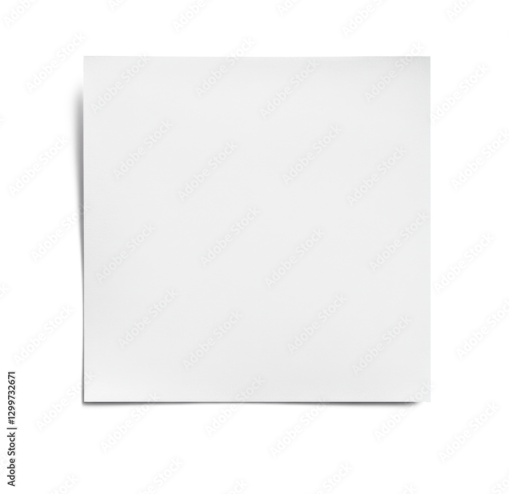 High-Quality PNG blank white square paper sheet with shadow on white background High-Quality PNG blank white square paper sheet with shadow on white background