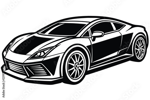 HighSpeed Racing Car Vector Design