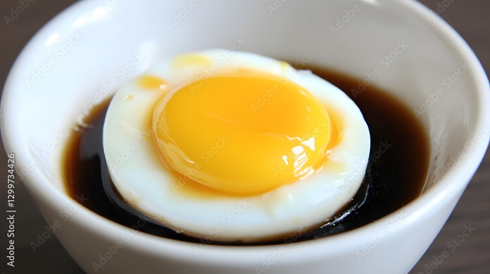 Soft Boiled Egg in Soy Sauce Delicious Breakfast Dish Soft Boiled Egg in Soy Sauce Delicious Breakfast Dish