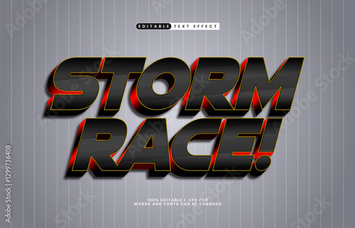 storm race editable text effect with a race and speed text effect